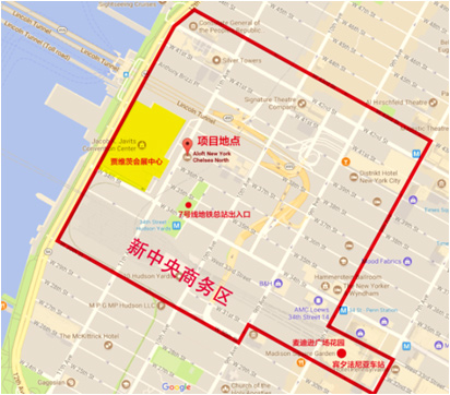 曼哈顿第十一大道旅馆项目地理位置
